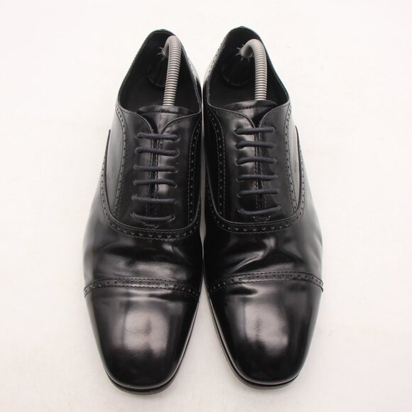 Tod\'s Dress Shoes Leather Men\'s UK 8 A Narrow Black Lace Up Made In Italy main image 7